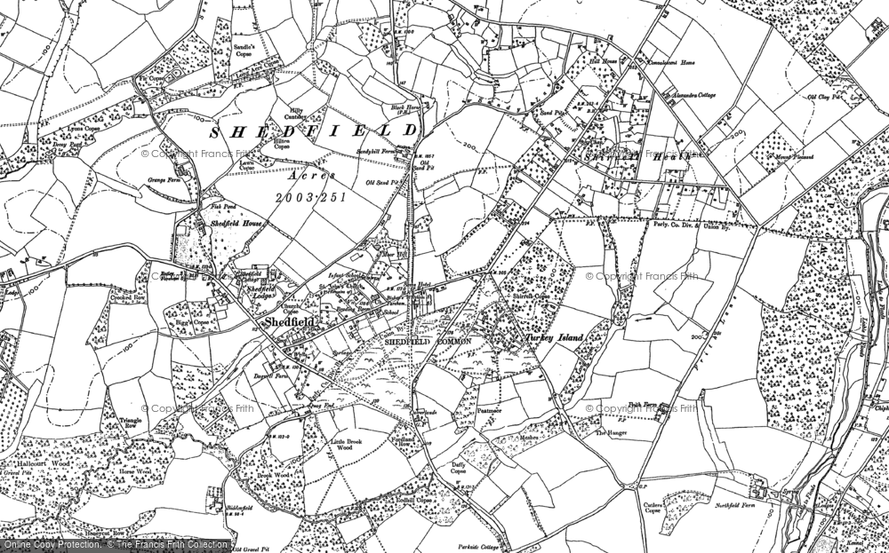 Old Map of Historic Map covering Biddenfield in 1895