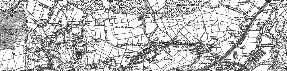 Old map of Brackenhall in 1889