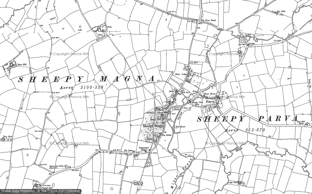 Old Map of Sheepy Magna, 1901 in 1901