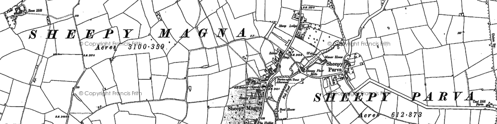 Old map of Sheepy Magna in 1901