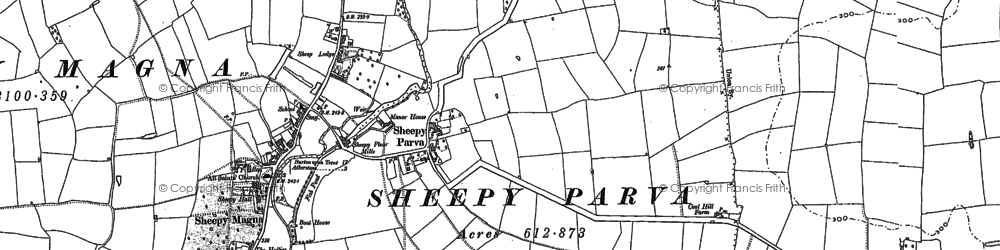 Old map of Sheepy Parva in 1901