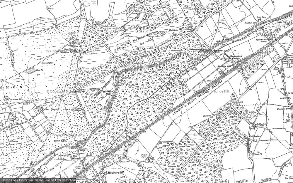 Old Map of Sheerwater, 1895 in 1895