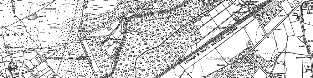 Old map of Sheerwater in 1895