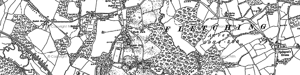 Old map of Sheffield Green in 1898