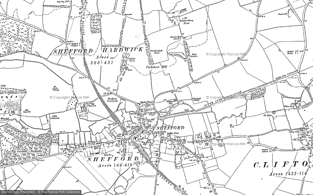 Old Map of Shefford, 1882 in 1882