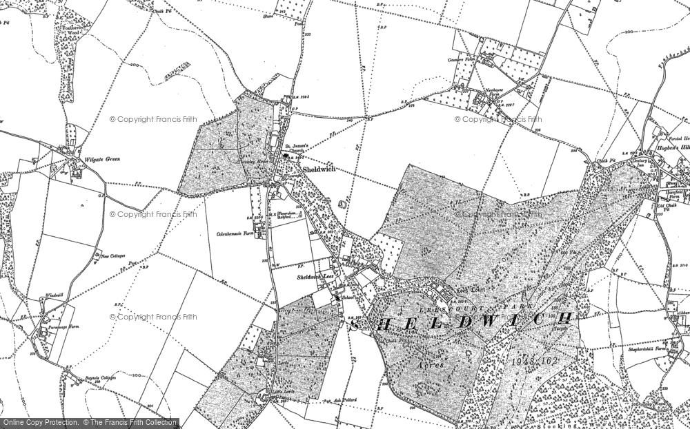 Old Map of Sheldwich, 1896 in 1896