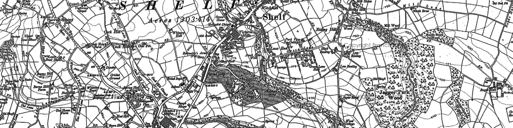 Old map of Coley in 1850