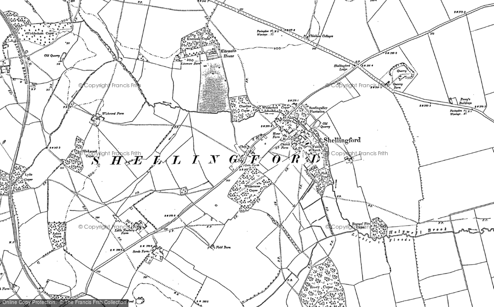Old Map of Shellingford, 1898 - 1910 in 1898