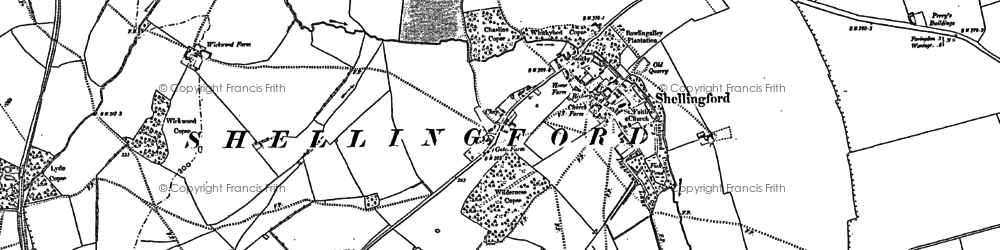 Old map of Shellingford in 1898