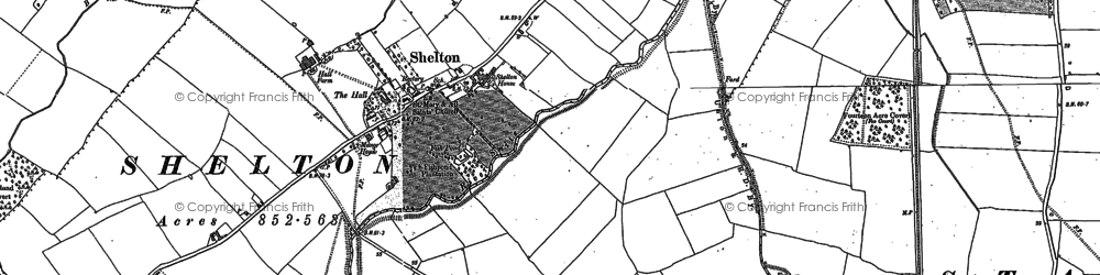 Old map of Shelton in 1887