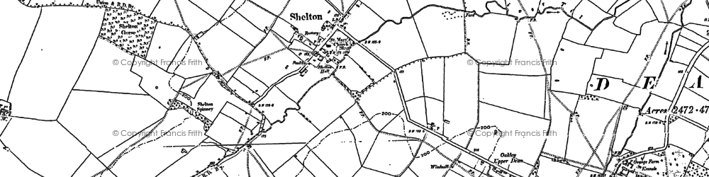 Old map of Shelton in 1899