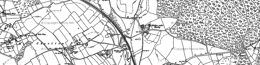 Old map of Shelton under Harley in 1877