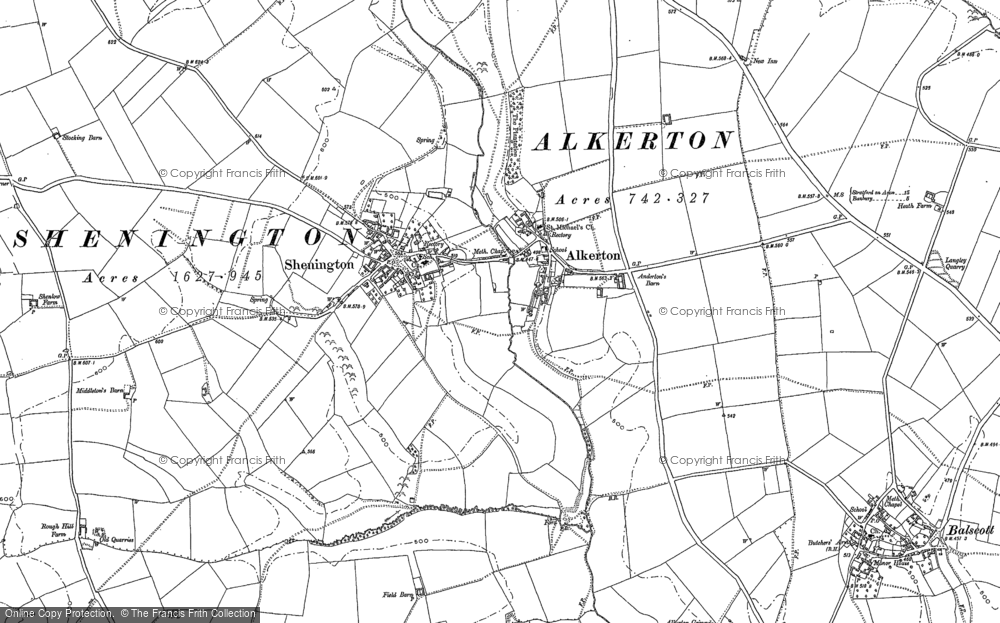 Old Map of Shenington, 1899 - 1904 in 1899