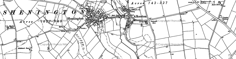 Old map of Shenington in 1899