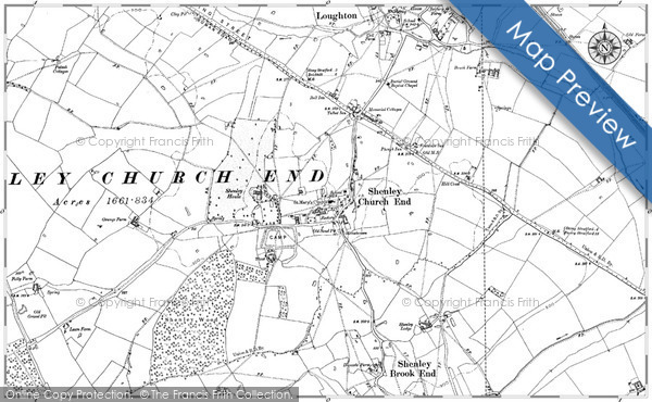 Old Map of Shenley Church End, 1898 - 1924 in 1898