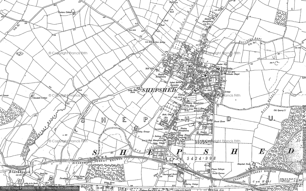 Old Map of Shepshed, 1883 in 1883