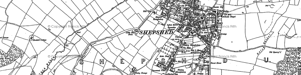 Old map of Shepshed in 1883