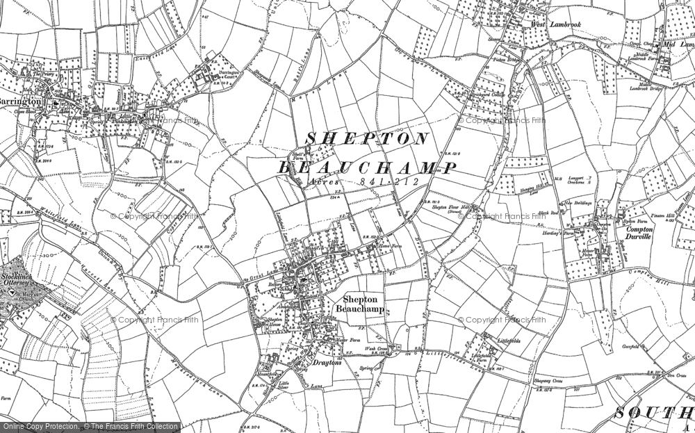 Old Map of Shepton Beauchamp, 1886 in 1886