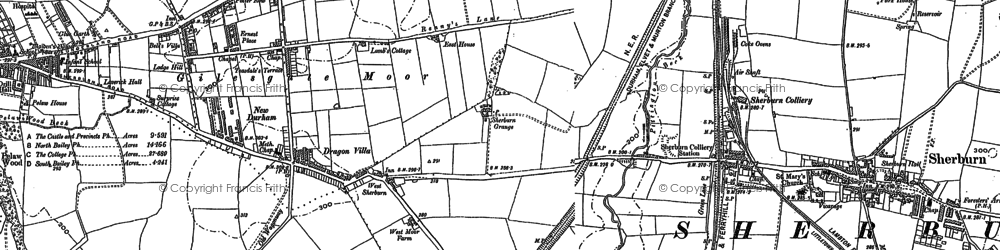 Old map of Sherburn Grange in 1895