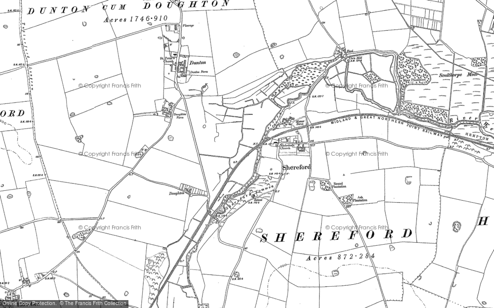 Old Map of Shereford, 1885 in 1885
