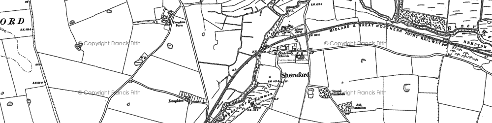 Old map of Shereford in 1885