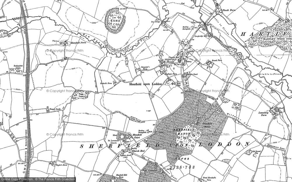 Old Map of Sherfield on Loddon, 1894 in 1894