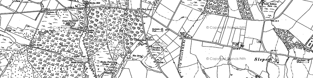 Old map of Slepe in 1886