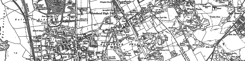 Old map of Sheriff Hill in 1895