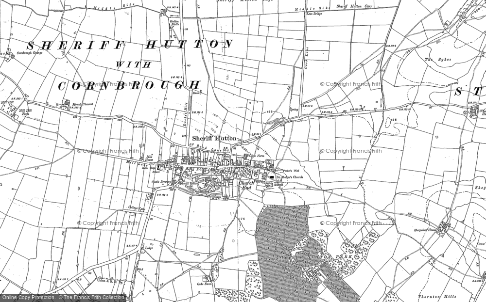 Old Map of Sheriff Hutton, 1891 in 1891