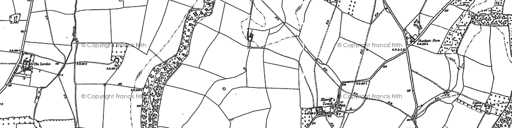 Old map of Bishampton Bank in 1884