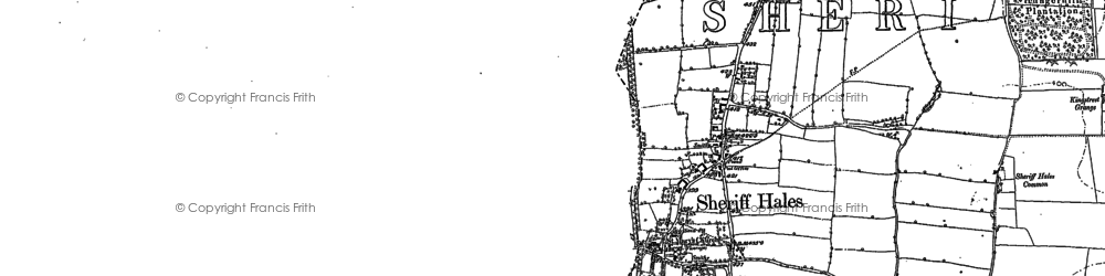 Old map of Sheriffhales in 1901