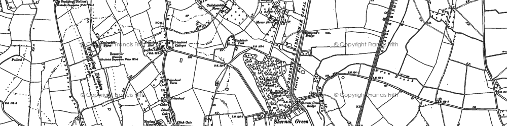 Old map of Gallows Green in 1883