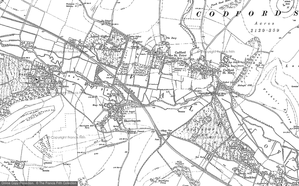 Old Map of Sherrington, 1899 in 1899