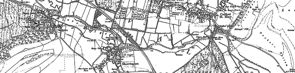 Old map of Sherrington in 1899