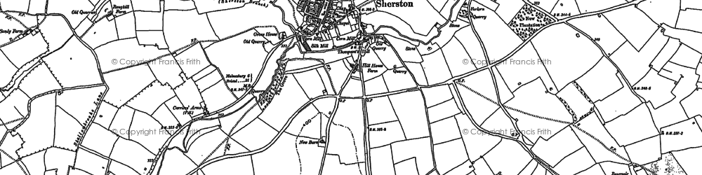 Old map of Sherston in 1899