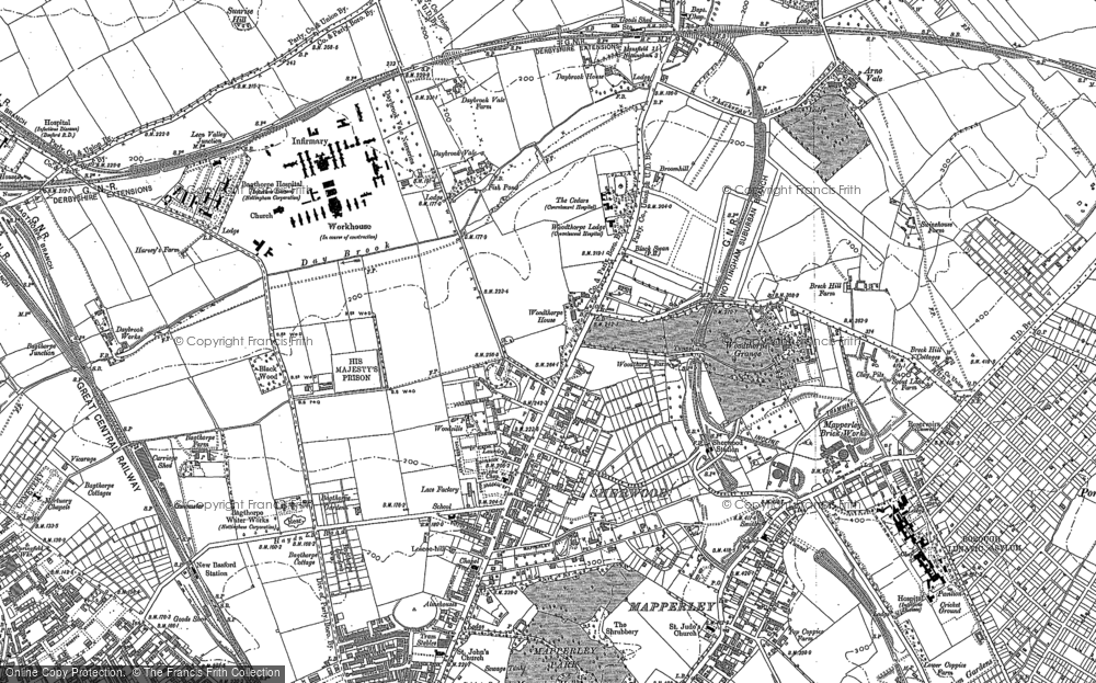 Old Map of Sherwood, 1881 - 1883 in 1881
