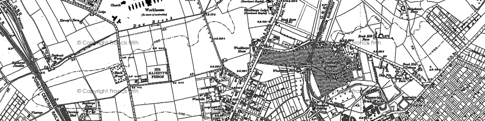 Old map of Sherwood in 1881