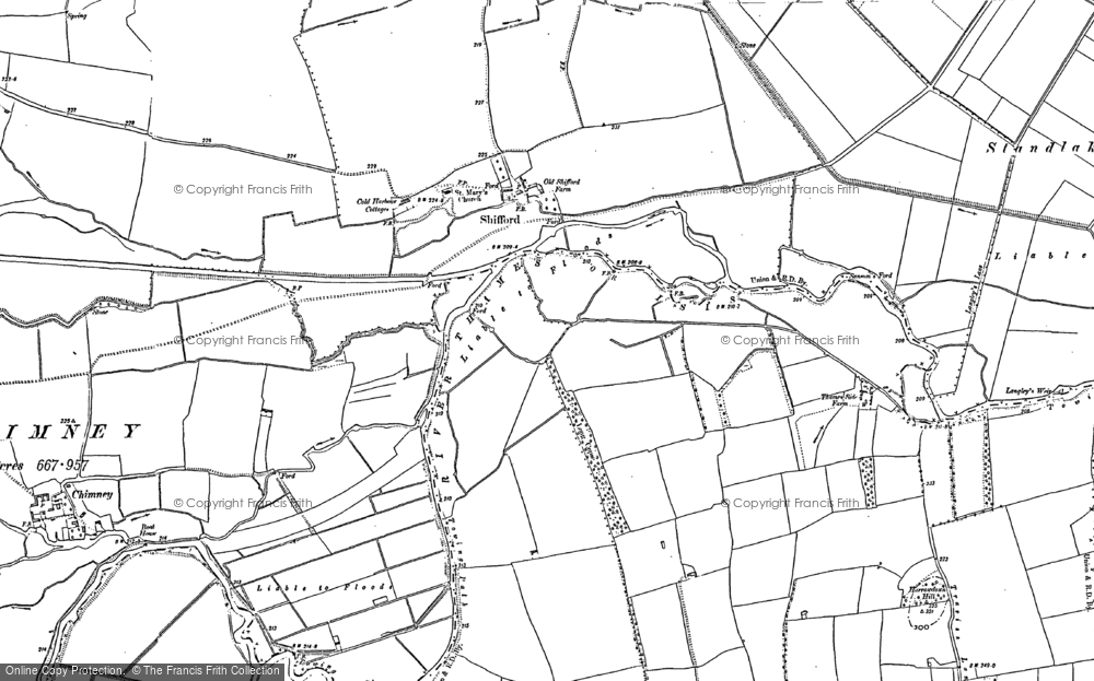 Old Map of Shifford, 1898 - 1919 in 1898