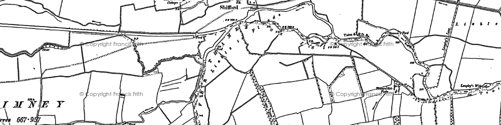 Old map of Shifford in 1898