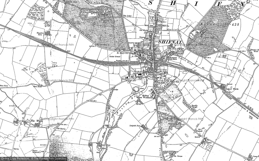 Old Map of Shifnal, 1881 - 1882 in 1881