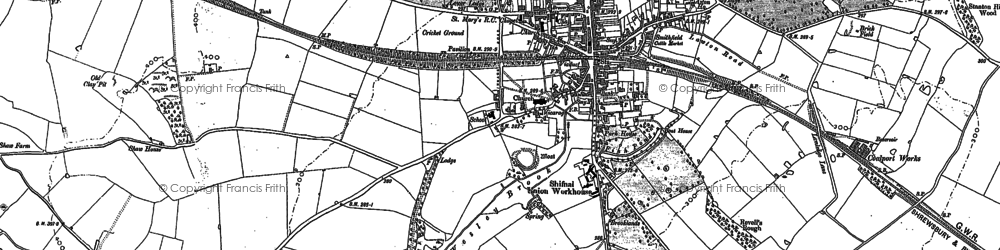 Old map of Brooklands in 1881