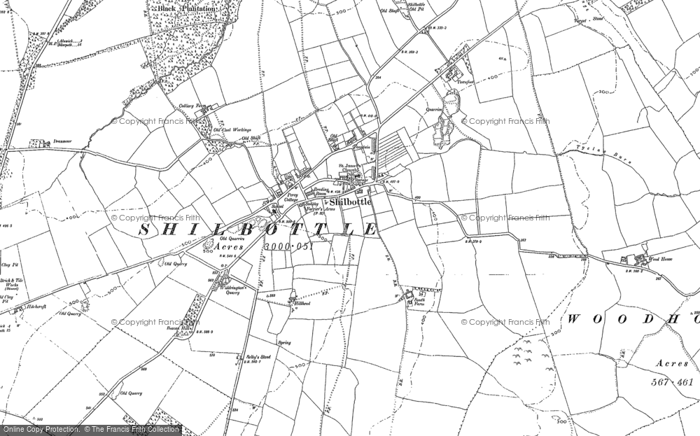Old Map of Shilbottle, 1896 in 1896