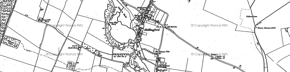 Old map of Shillingford in 1897