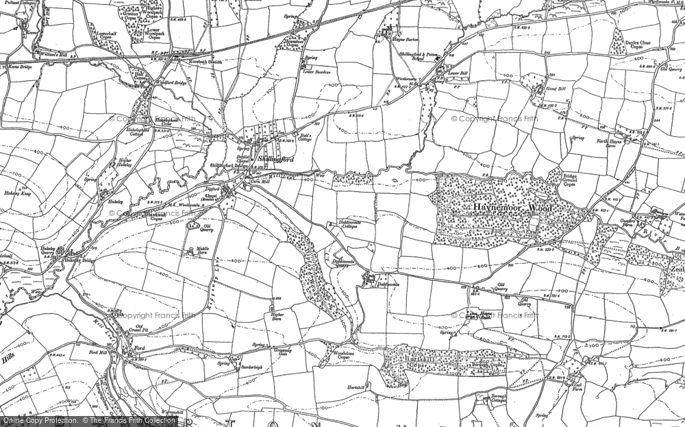 Old Map of Historic Map covering Petton in 1903