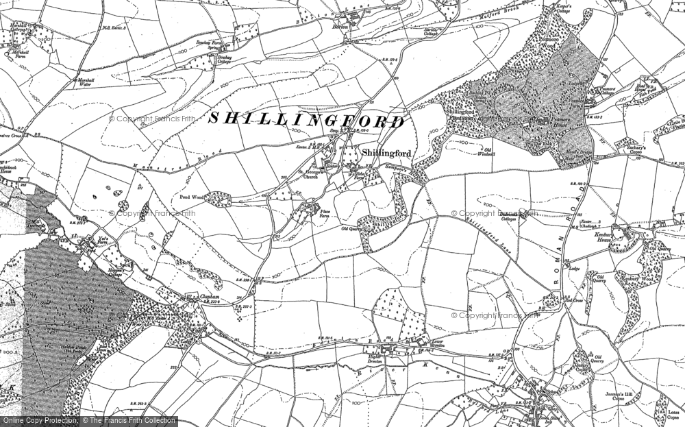 Old Map of Shillingford St George, 1886 - 1888 in 1886