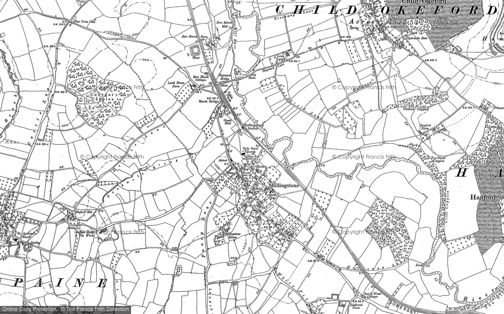 Old Map of Shillingstone, 1886 in 1886