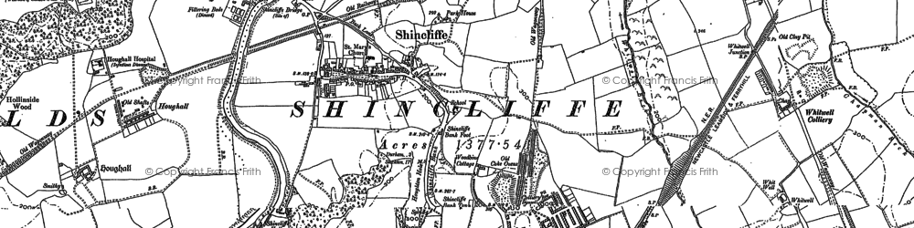 Old map of Shincliffe in 1895