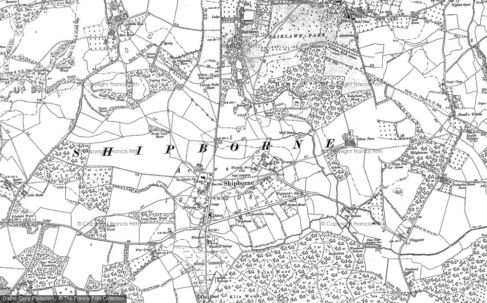 Old Map of Shipbourne, 1868 - 1869 in 1868
