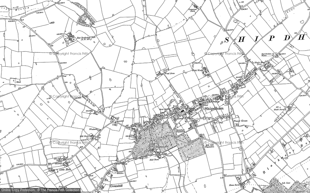 Old Map of Historic Map covering Thorpe Row in 1882