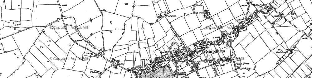 Old map of Thorpe Row in 1882